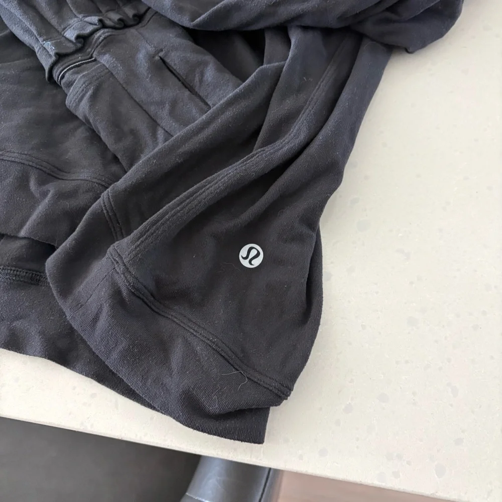 Lululemon Black Rulu long sleeve hooded Run Top Size 6 - Picture 3 of 7
